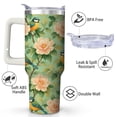 thumbnail image 2 of Floral Bird Design Stainless Steel Insulated Mug with Lid and Handle, 40oz, 2 of 4