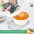 thumbnail image 3 of Yayeee Pot Holders Kitchen Heat Resistant with Pocket 7"x9.8" Cotton Oven Cooking Hot Pads, Flamingo Leaves Pattern, 3 of 7
