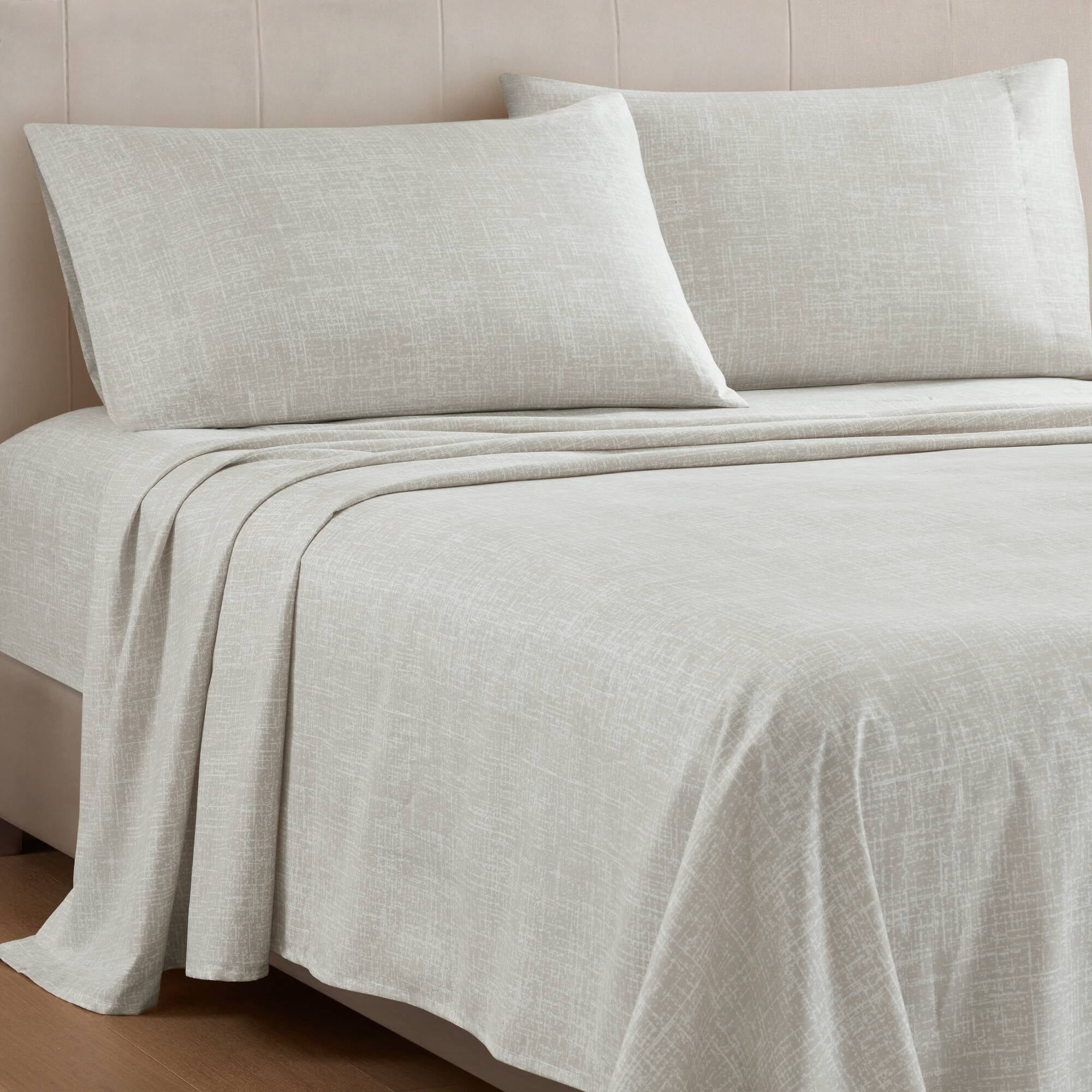 Green Grey Marble Stripe 7-Piece Bedding Set with Comforter Shams Flat Sheet Fitted Sheet Pillowcases, All-Season Polyester Microfiber Complete Bedding Bundle for Modern Bedroom