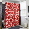 thumbnail image 6 of Xipuska Valentines Day Shower Curtain - Water Repellent Fabric Shower Curtains Washable, Beige Red Lips Love Kiss Vintage Decorative Polyester Cloth Bathroom Curtains Modern Bath Decor 72"x78", 6 of 6