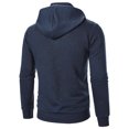 thumbnail image 4 of ZUKMRJPC Men's Quarter Zip Hoodies Long Sleeve Drawstring Casual Solid Color Texture Hooded Sweatshirt Fall Comfy Workout Pullover Tops, 4 of 6