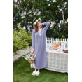 thumbnail image 3 of Ekouaer Cotton Nightgowns for Women Long Sleeve Nightgown Full Length Night Gown Soft Comfy Nightdress Button Sleep Shirts, 3 of 5