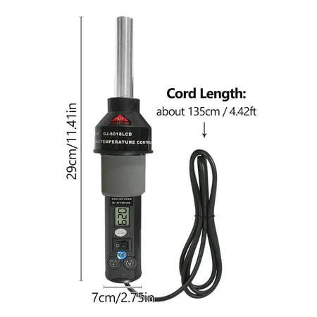 

Nebublu Portable Hot Air Machine LCD Digital Display Nozzles Included Electronic Wiring Tool