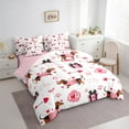 thumbnail image 3 of Homewish Pet Dogs Lover 7pcs Bedding Comforter Set,Cute Cartoon Dachshund Queen Bedding Sets,Pink Paws Loves Queen Sheet Sets For Girls Boys,Breathable Bedroom Decor Reversible, 3 of 8