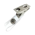 thumbnail image 2 of icolorfuled 100Pcs Metal Badge Clips with Clear PVC Straps for ID Cards Name Tags ABS Silver Easy to Use, 2 of 7