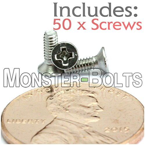Phillips Flat Head Screws Stainless Steel M2 x 6mm A2 304 18-8 