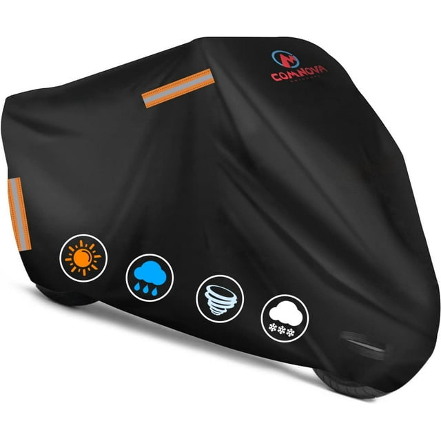 Funda para moto Comnova 600D con revestimiento de poliuretano Oxford 265 x 104 x 130 cm