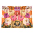 thumbnail image 7 of Yayeee Kitchen Curtains Tier Pair Light Filtering 27"x36" Rod Pocket Short Cafe Window Panel, Abstract Floral, 7 of 7