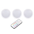 thumbnail image 2 of 3 luces LED de disco de 4 colores, regulables, recargables, con batería y base E26, control remoto., 2 of 14