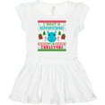 thumbnail image 3 of Inktastic I Want a Hippopotamus for Christmas Pixelated Ugly Sweater Girls Baby Dress, 3 of 5