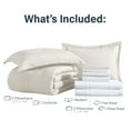 thumbnail image 2 of Swift Home 6-Piece Twin Modern Bed in a Bag Complete Bedding Set, Coconut Milk, 2 of 5