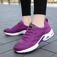 thumbnail image 2 of Walking Shoes for Men Women Non Slip Lace up Lightweight Casual Sneakers Athletic Cushioned Fashion Slip on Work Shoes Purple Size 10, 2 of 6