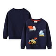 thumbnail image 3 of QUDDERR Chandail en Molleton Printemps Automne pour Garçons Enfants Pull Col Rond 2-7 Ans Pulls Décontractés pour Garçons, 3 of 9