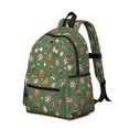thumbnail image 2 of Football and Baseball Green Pattern Cute School Backpack with Padded Back and Adjustable Shoulder Straps 13.4"x11"x4.7", 2 of 5