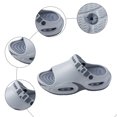 thumbnail image 5 of Rokment Women's Men's Chunky Air Cushion Ortho Walking Slippers with Back Strap Comfortable Non Slip Cloud Pillow Thick Sole Water Sandals Outfoor for Plantar Fasciitis Grey Size 10-10.5, 5 of 6