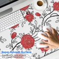 thumbnail image 2 of Long Mouse Pads for Desk,Pioneer Flower Floral Print Pattern Desk Mats on Top Of Desks, Desk Mouse Pad Extra Large with 3mm Non-Slip Base and Stitched Edge for Gaming,Office,Work,Home 47.3"x23.6", 2 of 6
