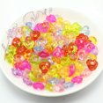 thumbnail image 3 of U8MO 100 Mixed Color Transparent Acrylic Faceted Heart Pedants 12mm Charm Beads, 3 of 5