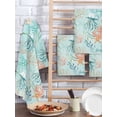 thumbnail image 2 of Teal Red Coastal Jellyfish Kitchen Dish Towels for Drying Dishes Set of 4, Summer Nautical Beach Coral Starfish Waffle Weave Microfiber Hand Tea Bathroom Towels Quick Dry & Absorbent Towel 15.7x23.6, 2 of 7