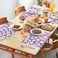 thumbnail image 2 of Purple Daisy Flower White Blooms Pattern Summer Placemats Table Placemats Set Of 4-Linen Kitchen Washable Placemats Table Mats 11.8"x17.7" Non-Slip Heat Resistant, 2 of 6