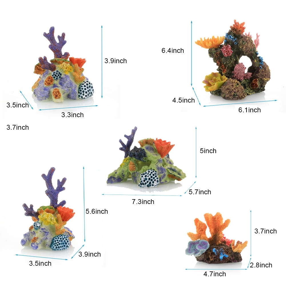 KYAIGUO Fish Tank Decor Stable Artificial Resin Coral Aquarium Decorations Fish Tank Accessories