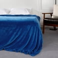 thumbnail image 3 of NANPIPER Queen Size Blanket Plush Microfiber for Bed Blue,90"X90", 3 of 6