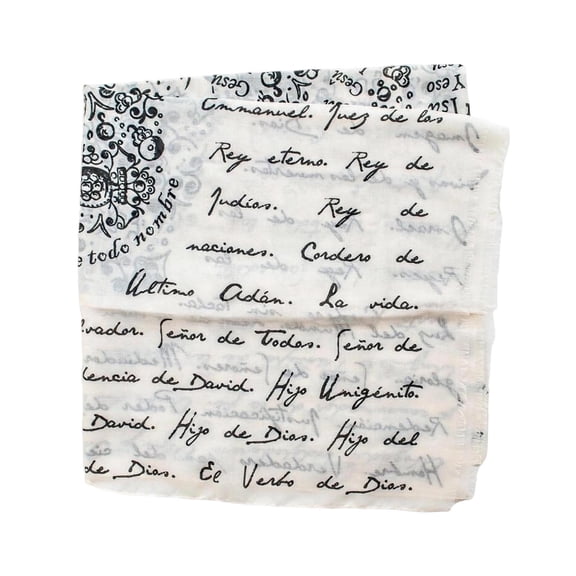 Jesus's Names Christian Prayer Scarf, Large and Soft Scripture Shawl