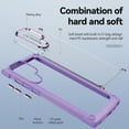 thumbnail image 2 of ELEHOLD Rugged Clear Case for Samsung Galaxy S23 Ultra 6.8" Hybrid Hard PC Crystal Clear Back+Soft TPU Shockproof Design Slim Lightweight Support Wireless Charging - Purple, 2 of 8