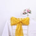 thumbnail image 4 of BalsaCircle 5 Gold Polyester Metallic Fringe Chair Sashes Wedding Party Events Reception Home Decorations Supplies, 4 of 8