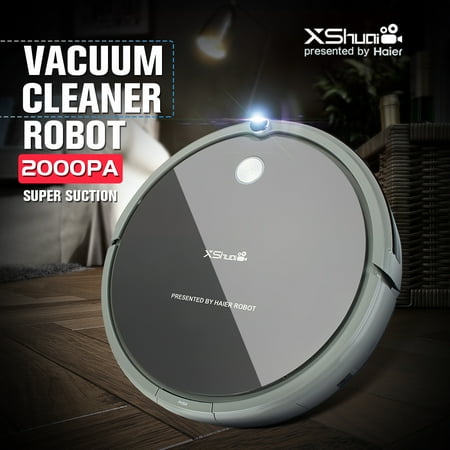 Floor Radio XShuai HXS-G1 Smart Cleaning Robot Floor Cleaner Auto Vacuum Microfiber Dust Cleaner Automatic Sweeping Machine Remote Control Super Quiet 2000PA Power Suction ()