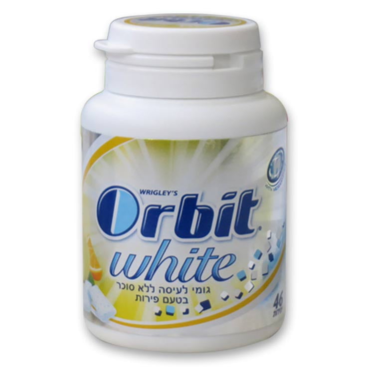 Wrigleys Orbit White Fruit Bottle Gum Sugarfree