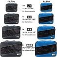 thumbnail image 2 of 8 Set Packing Cubes Travel Luggage Bags Organizers Mixed Color Set (Grey Blue), 2 of 4
