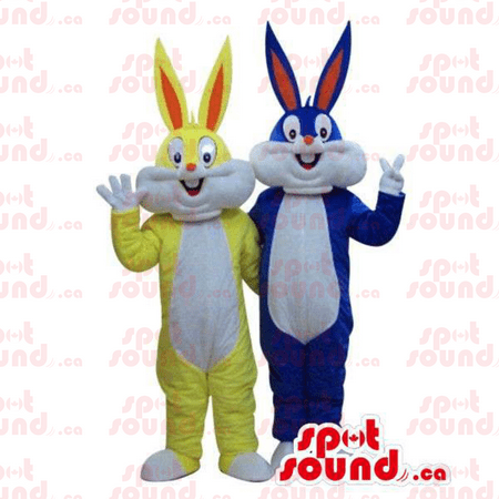 Bugs Bunny Alike Cartoon Character SPOTSOUND Mascots In Yellow And Blue - Bugs Bunny mascots | Walmart Canada Bugs Bunny Alike Cartoon Character SPOTSOUND Mascots In Yellow And Blue - Bugs Bunny mascots | Walmart Canada