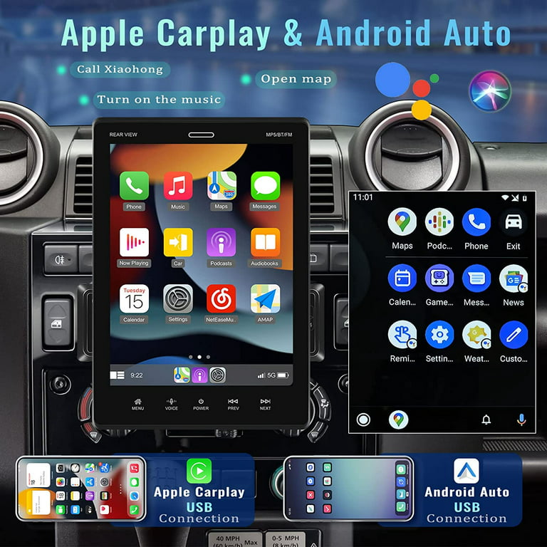 9'' Android 11 2+32g Simple Din Voiture Radio Stéréo Carplay