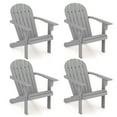 thumbnail image 1 of Gymax 4PCS Patio Adirondack Chair w/ Inclined Seat High Backrest & Wide Armrests Gray, 1 of 6