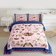 thumbnail image 2 of Homewish Teens Chic Floral Mushroom Bedding Comforter Set 2pcs,Ladybug Moth Dragonfly Twin Comforter Sets Microfiber,Exotic Style Breathable Bedding Set,Ultra Soft Home Decor,Reversible, 2 of 8
