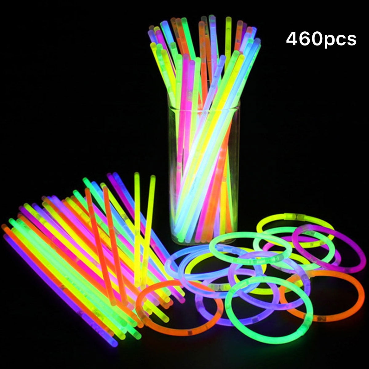 460Pcs Glow Sticks Bulk Party Pack with Multicolor Glow Sticks Necklaces  Bracelets Ring Connectors Glow in the Dark Party Supplies for Christmas  Halloween Neon Birthday 