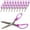 9.5" Purple, variant on JubileeYarn Professional Grade Pinking Shears - 9.5" Serrated Stainless Steel - Purple - 30 Pair Bulk Pack