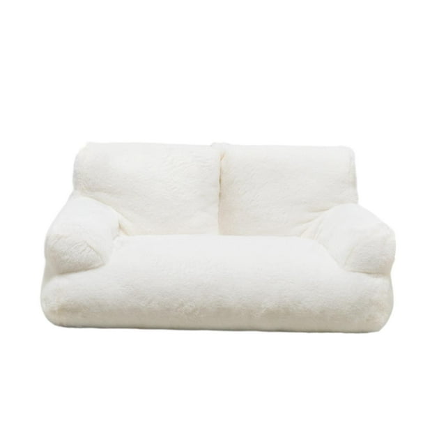 Sofá cama para mascotas, cómodo y antideslizante, para todas las razas, para interiores Blanco S