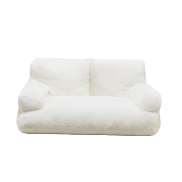 Sofá cama para mascotas, cómodo y antideslizante, para todas las razas, para interiores Blanco S