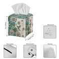 thumbnail image 5 of ZIATUBLE Boho Mandala Flower Square Tissue Box Cover Hummingbird Leather Tissue Holder for Car Waterproof Facial Napkin Box Holders Routing Facial Paper Organizer Dispenser, 5 of 7