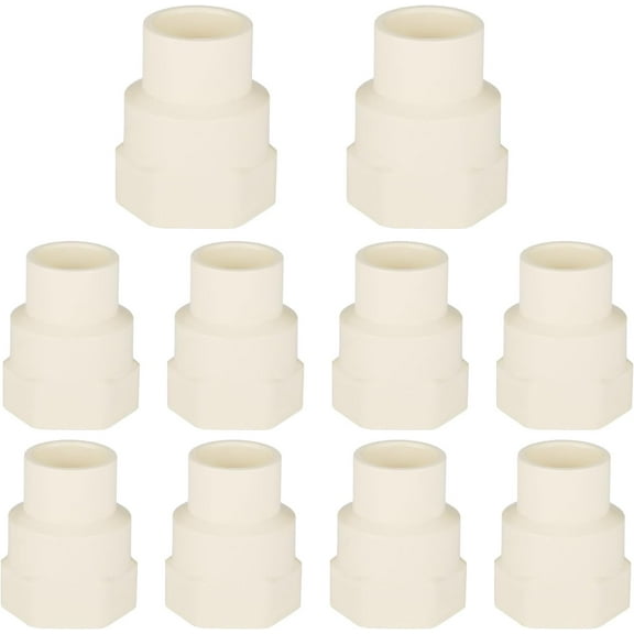 Pack)  CPVC Female Adapter Fittings, 1/2" Slip X 1/2" Female Thread,(CPVC037-10)