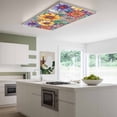 thumbnail image 3 of Boho Flowers Magnetic Fluorescent Light Covers for Ceiling Lights 2x4Ft, Bohemia Ethnic Floral Colorful Floral Office Classroom Kitchen Drop Ceiling Light Covers Lighting Filters Shade Panel 4 Packs, 3 of 9