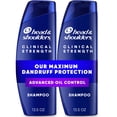 thumbnail image 1 of Head & Shoulders Clinical Strength Dandruff Shampoo Twin Pack, Advanced Oil Control with Refreshing Citrus, 13.5 Oz Each, 1 of 10