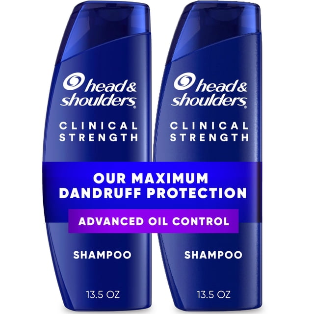 Head & Shoulders Clinical Strength Dandruff Shampoo Twin Pack, Advanced Oil Control with Refreshing Citrus, 13.5 Oz Each