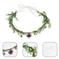 thumbnail image 2 of KAKOWELY Diadema con corona de flores, diadema decorativa, diadema para boda, diadema para novia con cinta, 2 of 4