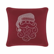 Santa Pillow - 16x16 - Burgundy Velvet