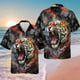 thumbnail image 3 of Camisas con estampado de tigre dominante para hombres, ropa punk, blusas con estampado 3D de animales y gatos, blusas hawaianas con solapa y botones, 3 of 4