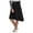 Black - charcoal, variant on DKNY Womens Tie Belt Asymmetrical Skirt, Black, Large