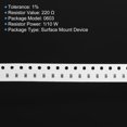 thumbnail image 4 of Unique Bargains 0603 Chip Resistor 220 Ohm 1/10W 1% Surface Mount Device Resistor 100 Pack, 4 of 5