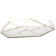 thumbnail image 3 of Bandeja organizadora de tocador de baño de metal dorado hexagonal, 3 of 10